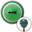 Black Fancy Solid Directional Arrow Left Green Stripe Shift Knob with M16 x 15 Insert