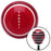 White Shift Pattern 30n Red Stripe Shift Knob with M16 x 15 Insert