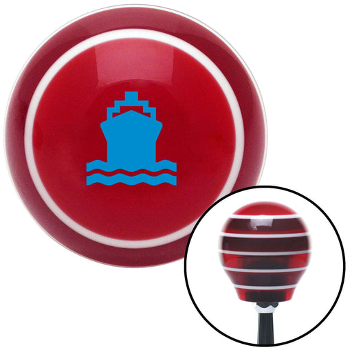 Blue Boat Red Stripe Shift Knob with M16 x 15 Insert