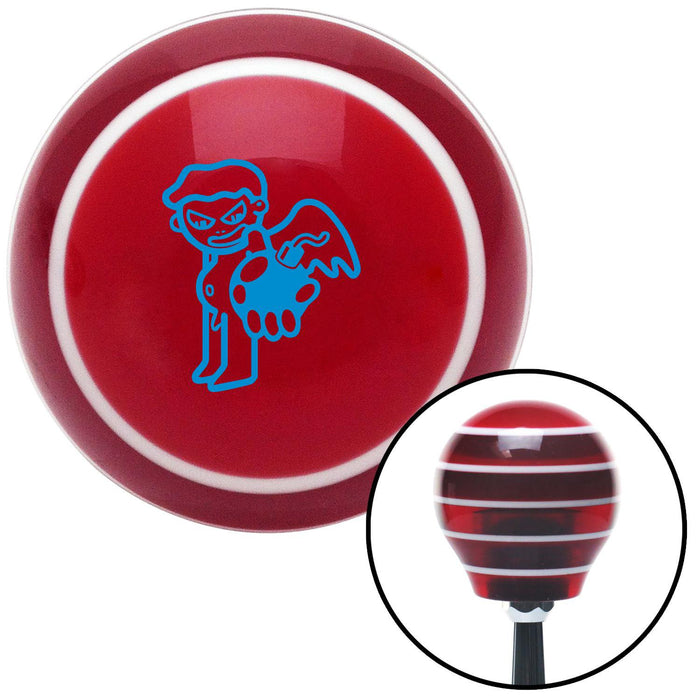 Blue Kid Holding Bomb Red Stripe Shift Knob with M16 x 15 Insert