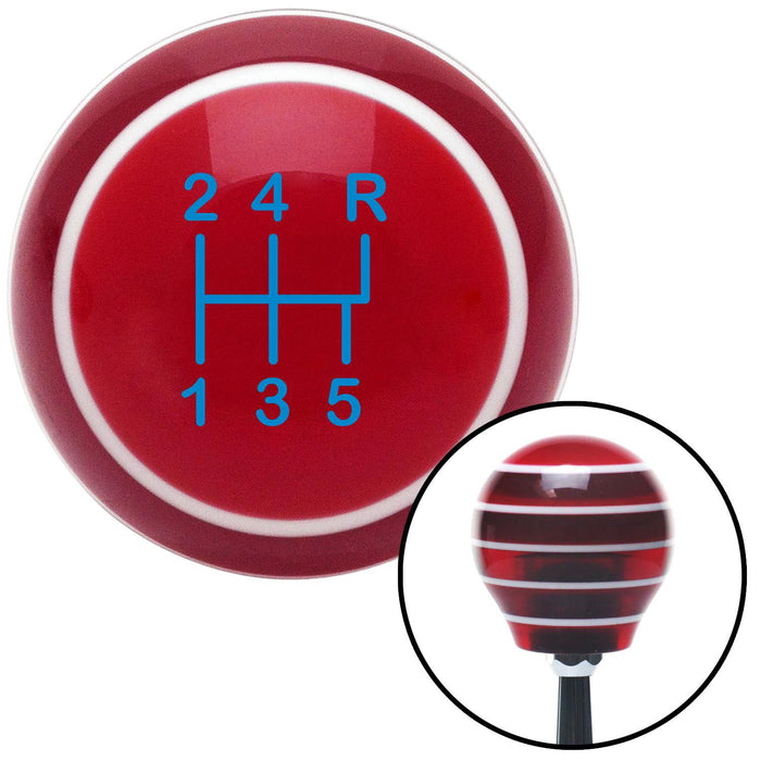 Blue Shift Pattern 13n Red Stripe Shift Knob with M16 x 15 Insert