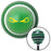 Yellow Creepy Eyes Green Stripe Shift Knob with M16 x 15 Insert