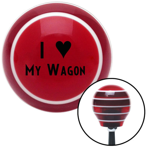 Black I 3 MY WAGON Red Stripe Shift Knob with M16 x 15 Insert