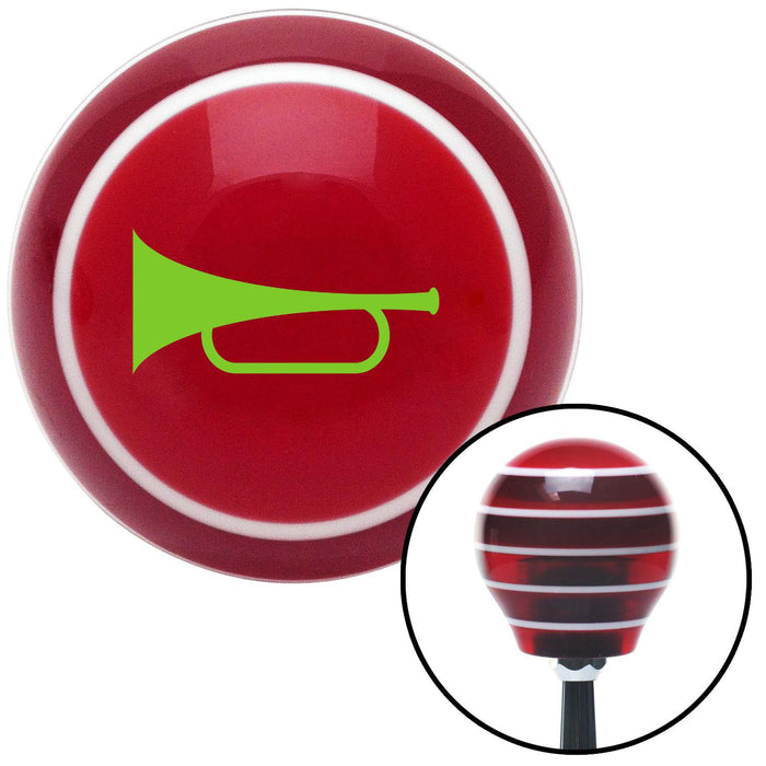 Green Horn Red Stripe Shift Knob with M16 x 15 Insert