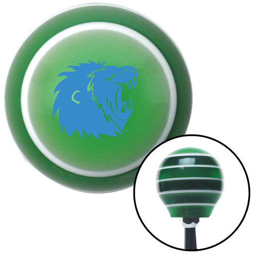 Blue Lion Green Stripe Shift Knob with M16 x 15 Insert