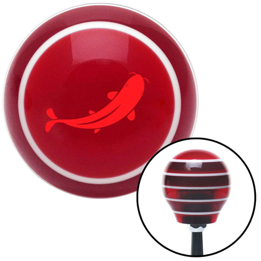 Red Marine Koi Red Stripe Shift Knob with M16 x 15 Insert