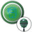 Blue Domo Classic Green Stripe Shift Knob with M16 x 15 Insert