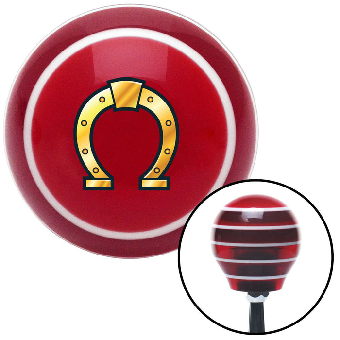 Horseshoe Red Stripe Shift Knob with M16 x 15 Insert