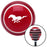 White Mustang Red Stripe Shift Knob with M16 x 15 Insert