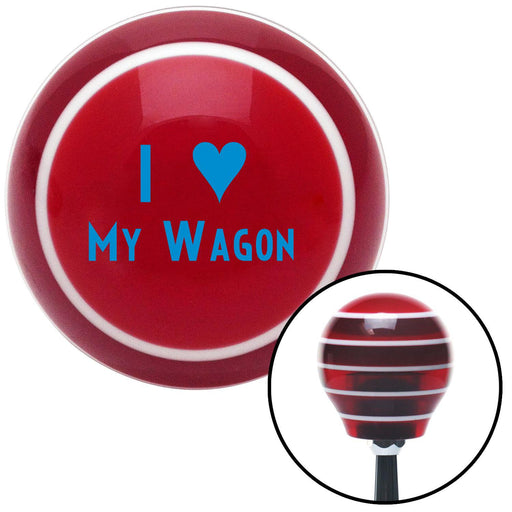 Blue I 3 MY WAGON Red Stripe Shift Knob with M16 x 15 Insert