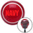 Red NAVY Logo Red Stripe Shift Knob with M16 x 15 Insert