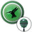 Black Hummingbird Green Stripe Shift Knob with M16 x 15 Insert