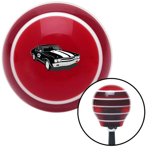 Retro Rod Red Stripe Shift Knob with M16 x 15 Insert