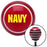 Yellow NAVY Logo Red Stripe Shift Knob with M16 x 15 Insert