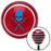 Blue Skull  Swords Red Stripe Shift Knob with M16 x 15 Insert