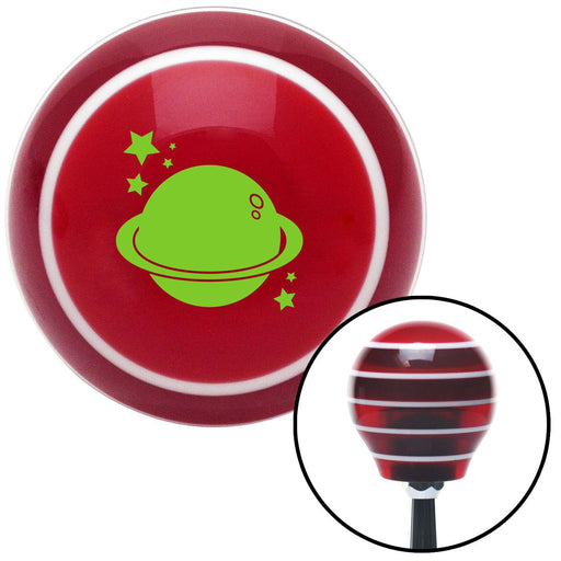 Green Planet  Stars Red Stripe Shift Knob with M16 x 15 Insert