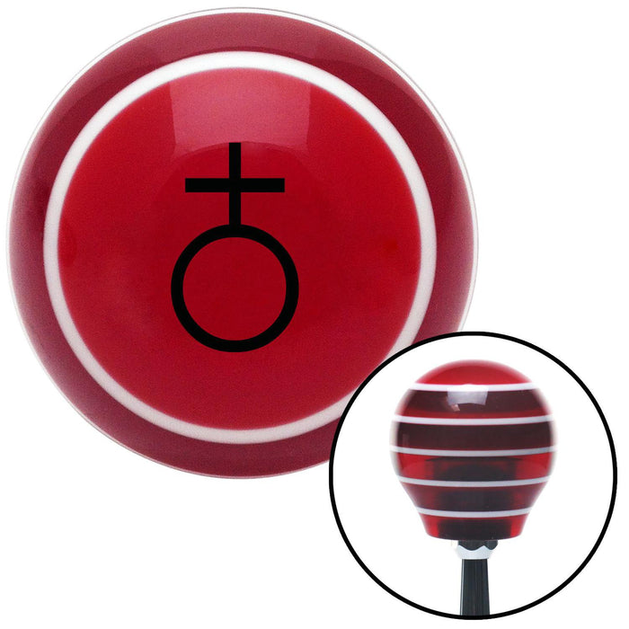 Black Earth Red Stripe Shift Knob with M16 x 15 Insert