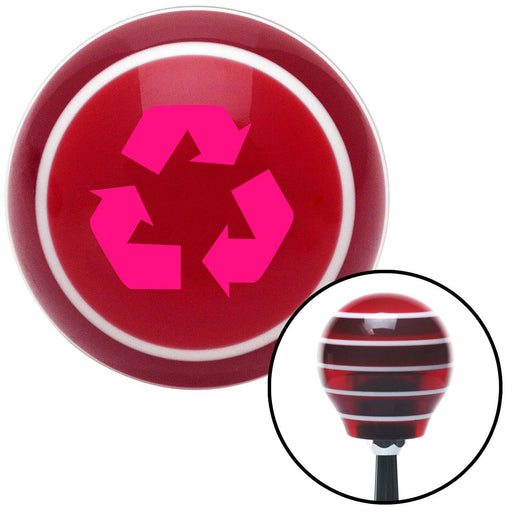 Pink Recycle Red Stripe Shift Knob with M16 x 15 Insert