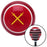 Yellow Knight Swords Red Stripe Shift Knob with M16 x 15 Insert