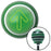 Green Bubble Directional Arrow Up Green Stripe Shift Knob with M16 x 15 Insert