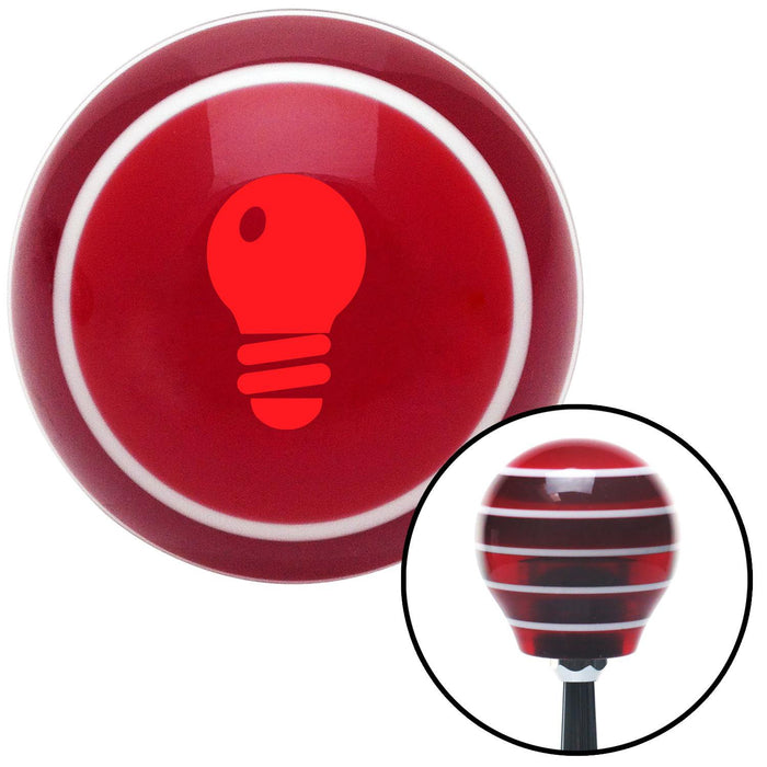 Red Light Bulb Red Stripe Shift Knob with M16 x 15 Insert