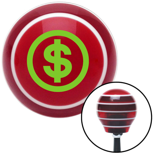 Green Money Red Stripe Shift Knob with M16 x 15 Insert