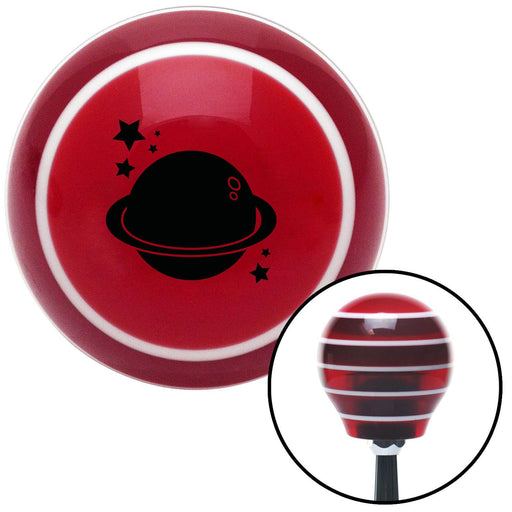 Black Planet  Stars Red Stripe Shift Knob with M16 x 15 Insert