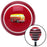 Hippie Bus Red Stripe Shift Knob with M16 x 15 Insert