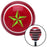 Green 5 Point 3D Star Red Stripe Shift Knob with M16 x 15 Insert