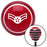 White Airman First Class Red Stripe Shift Knob with M16 x 15 Insert