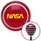 Yellow Nasa Logo Red Stripe Shift Knob with M16 x 15 Insert