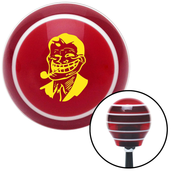 Yellow Troll Dad Red Stripe Shift Knob with M16 x 15 Insert