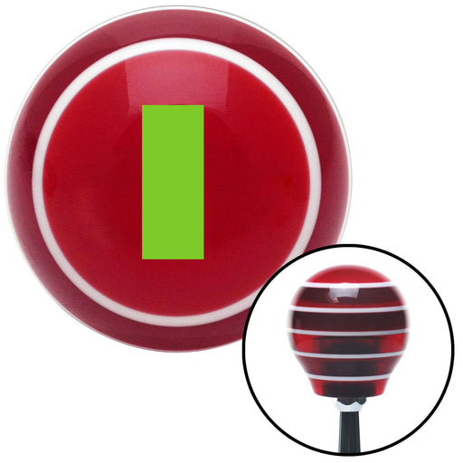 Green First Lieutenant  Second Lieutenant Red Stripe Shift Knob with M16 x 15 Insert