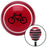 Black Bicycle Red Stripe Shift Knob with M16 x 15 Insert