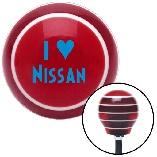 Blue I 3 NISSAN Red Stripe Shift Knob with M16 x 15 Insert