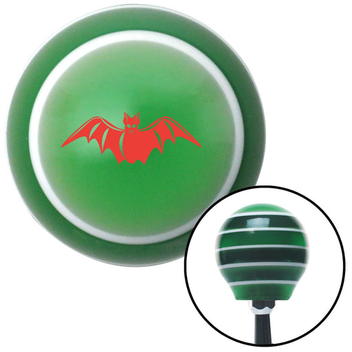 Red Bat Green Stripe Shift Knob with M16 x 15 Insert