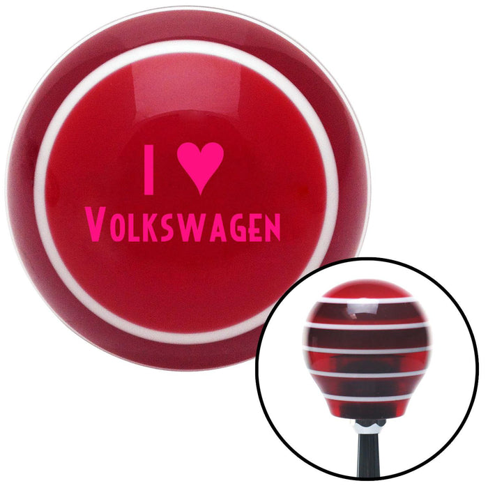 Pink I 3 VOLKSWAGEN Red Stripe Shift Knob with M16 x 15 Insert