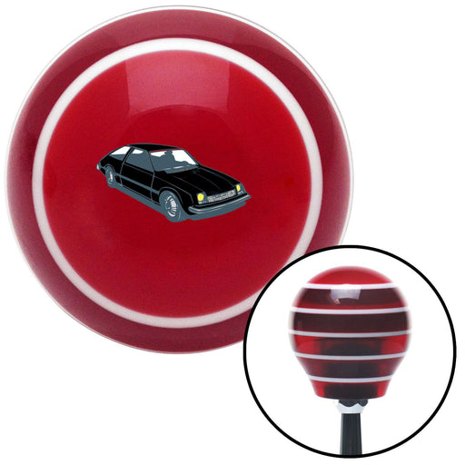 Hatchback Black Red Stripe Shift Knob with M16 x 15 Insert