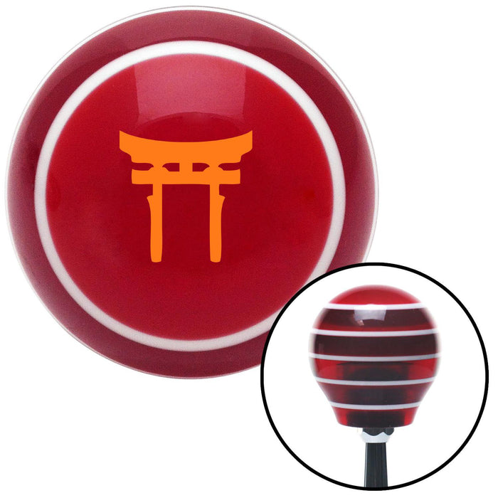 Orange Torii Red Stripe Shift Knob with M16 x 15 Insert