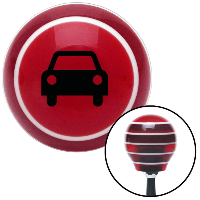 Black Car Red Stripe Shift Knob with M16 x 15 Insert