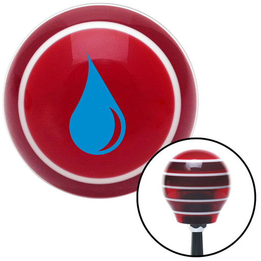 Blue Marine Drip Red Stripe Shift Knob with M16 x 15 Insert