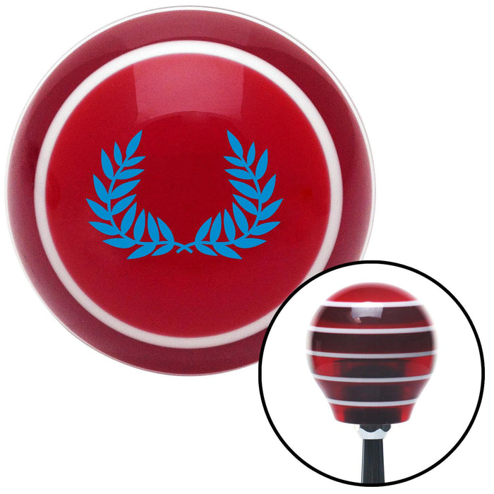 Blue 2 Branches Pointing Up Red Stripe Shift Knob with M16 x 15 Insert