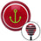 Green Marine Anchor Red Stripe Shift Knob with M16 x 15 Insert