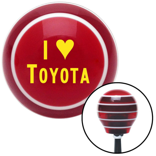 Yellow I 3 TOYOTA Red Stripe Shift Knob with M16 x 15 Insert