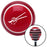 White Drumsticks Clenched Red Stripe Shift Knob with M16 x 15 Insert