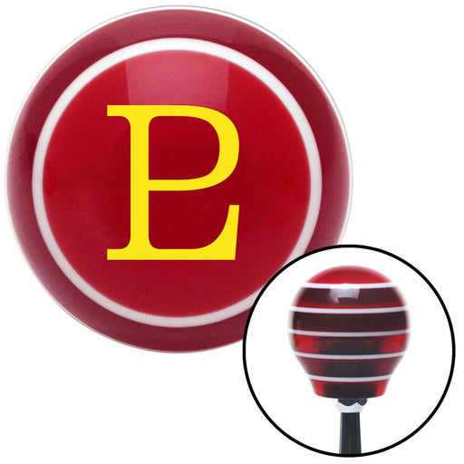 Yellow Pluto Red Stripe Shift Knob with M16 x 15 Insert