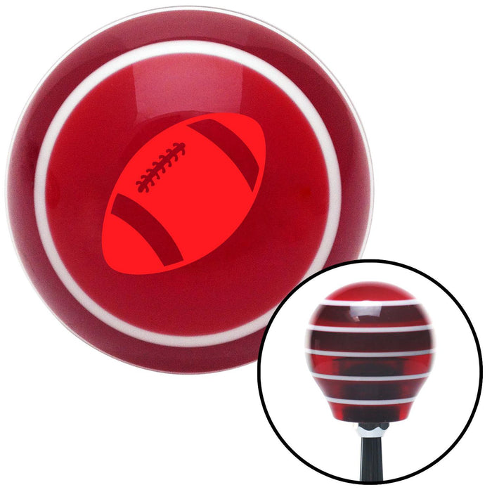 Red Football Red Stripe Shift Knob with M16 x 15 Insert