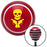 Yellow Skull  Guns Red Stripe Shift Knob with M16 x 15 Insert