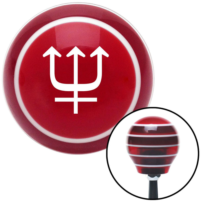 White Neptune Red Stripe Shift Knob with M16 x 15 Insert