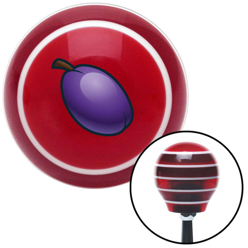 Plum Red Stripe Shift Knob with M16 x 15 Insert